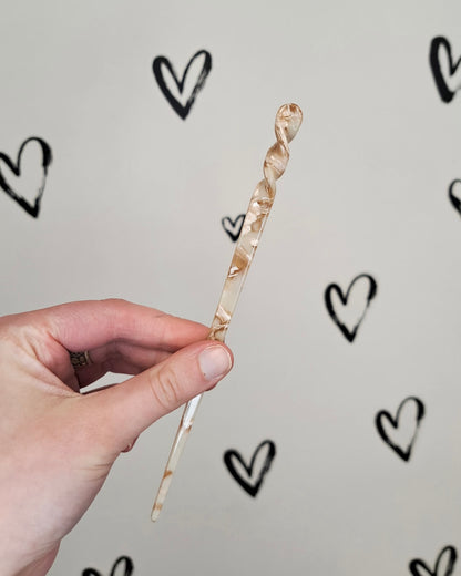 Marble Resin French Hair Stick