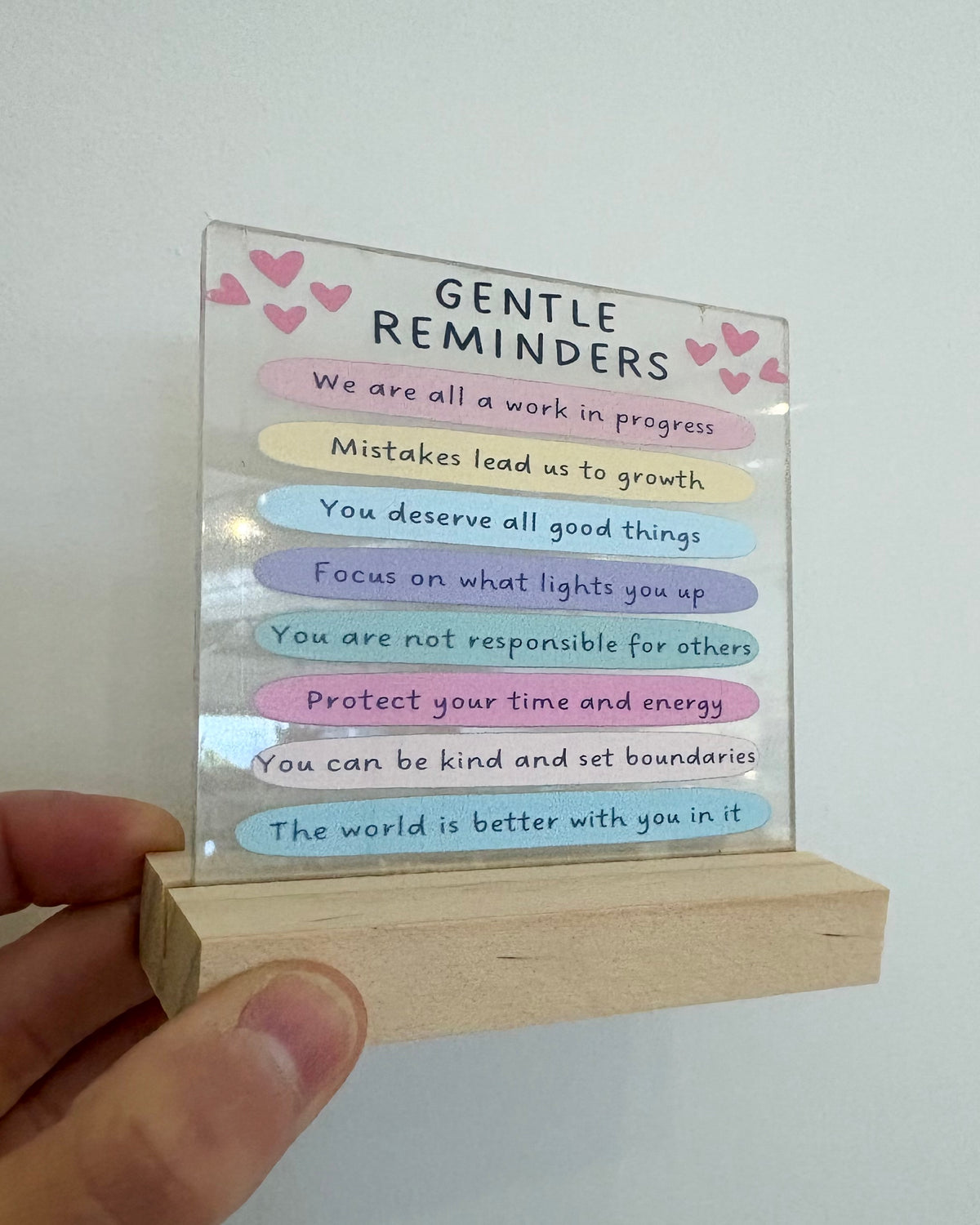 Gentle Reminders Table Sign
