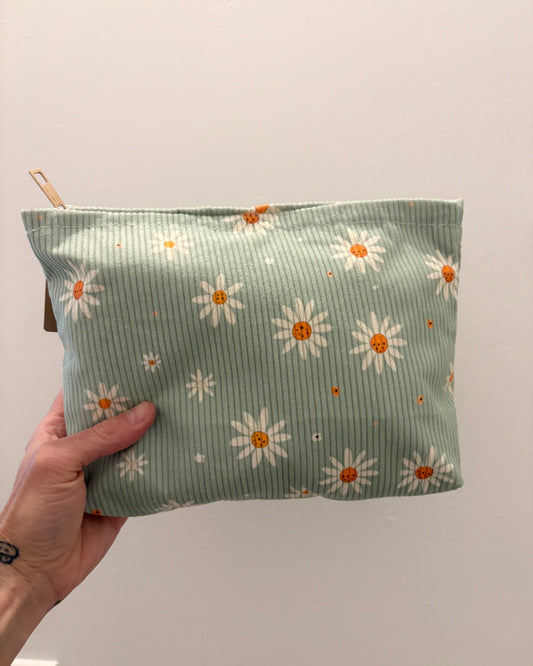 Daisy Corduroy Cosmetic Bag
