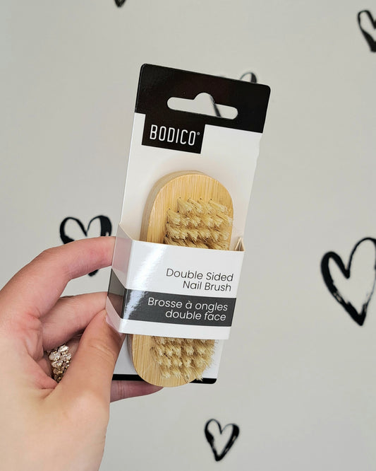 Double-Sided Wood Nail Brush