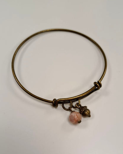 Acorn + Rhodonite Bangle