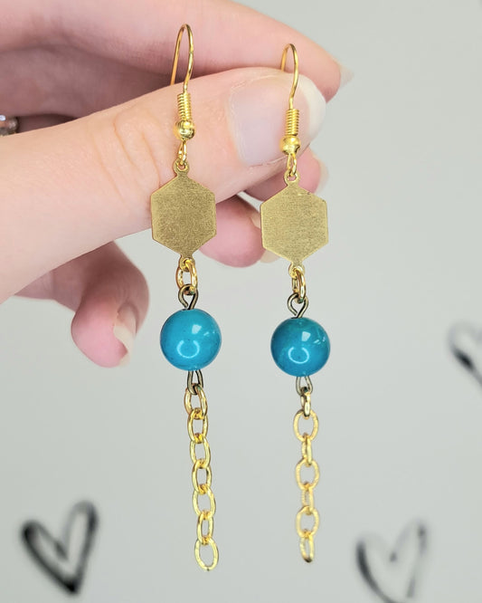 Auric Tide Turqouise Stone Earrings