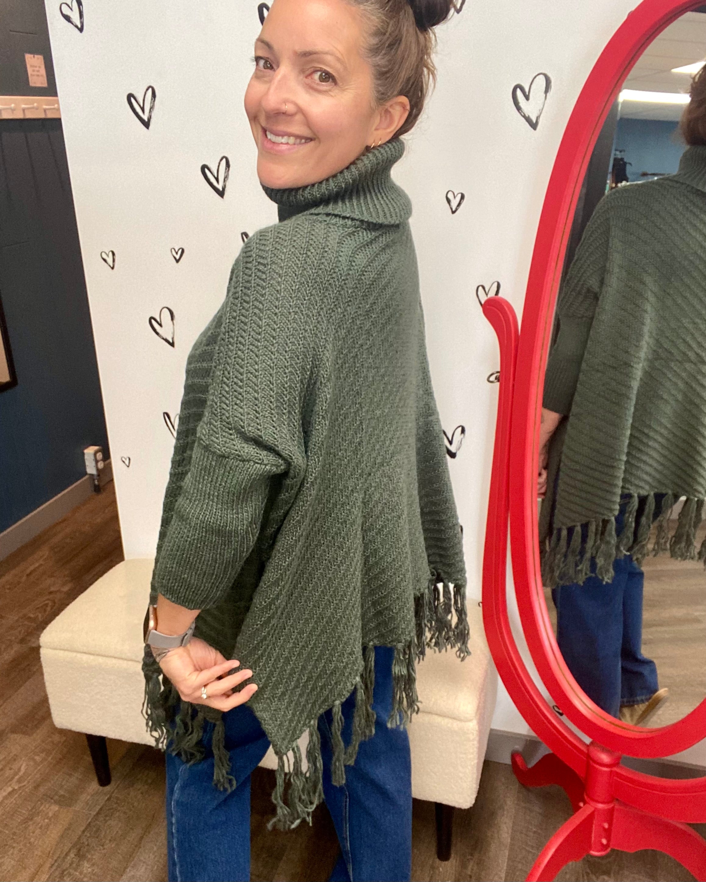 Girls poncho sweater deals