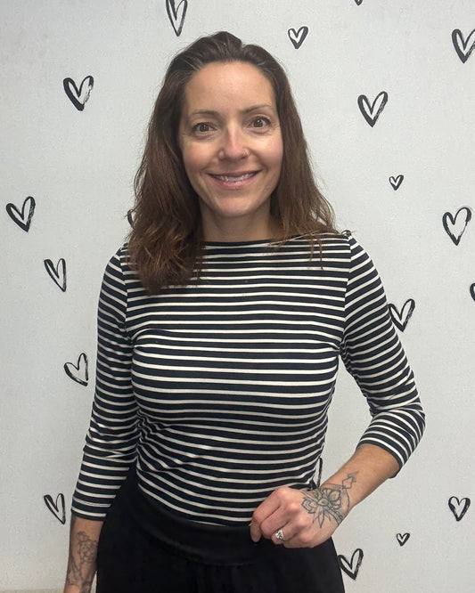 The Fiona 3/4 Boatneck Top - 2 COLORS