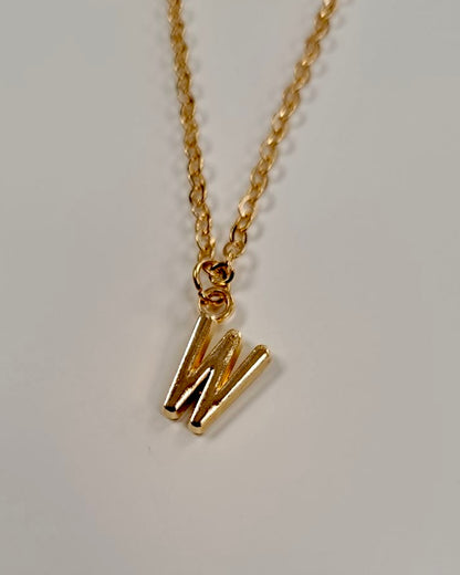 Gold Initial Charm Necklace