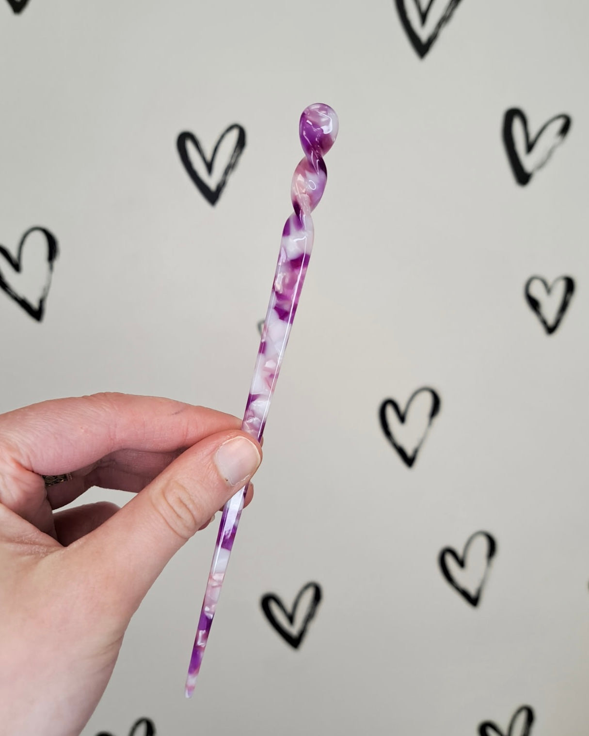 Marble Resin French Hair Stick