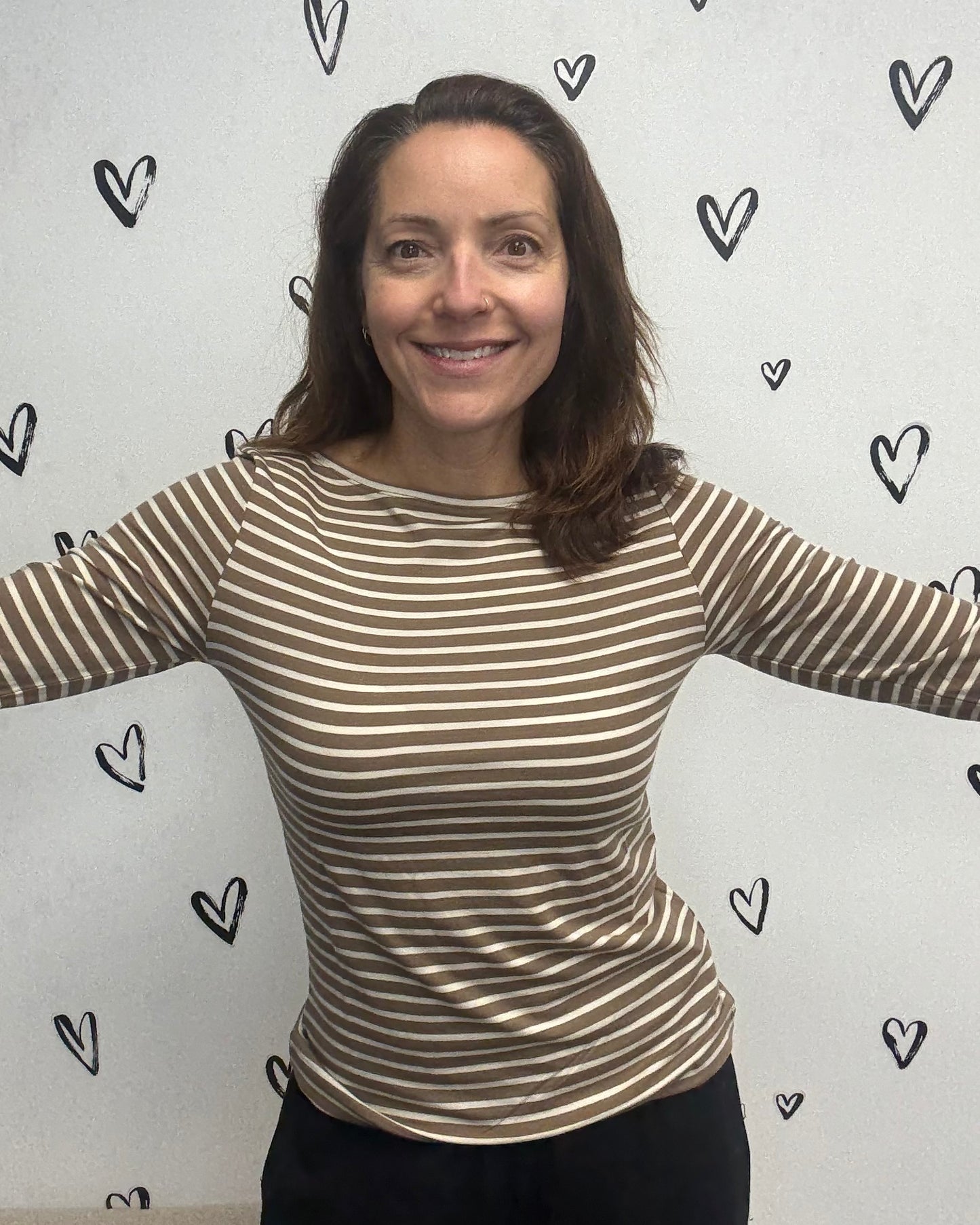 The Fiona 3/4 Boatneck Top - 2 COLORS