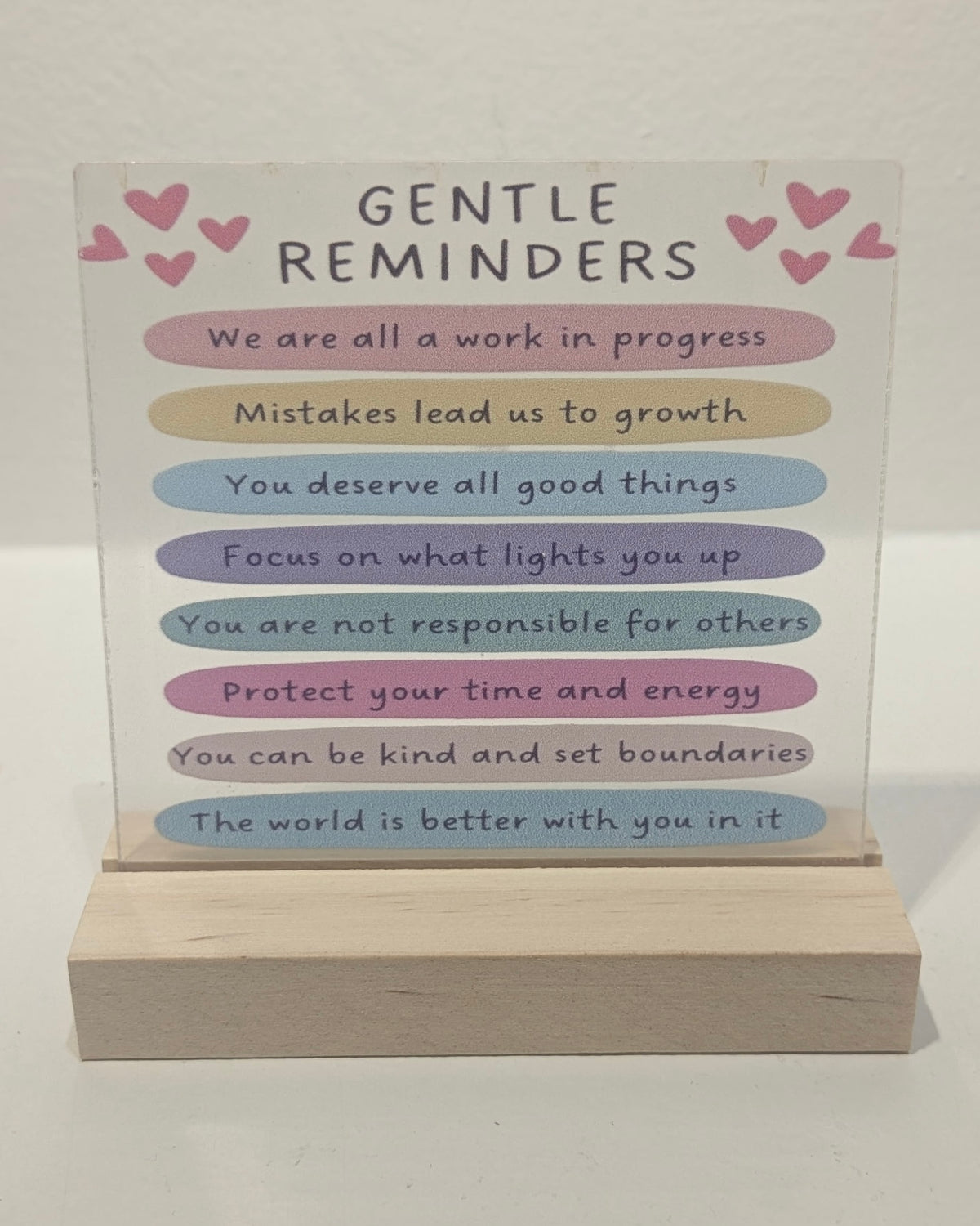 Gentle Reminders Table Sign