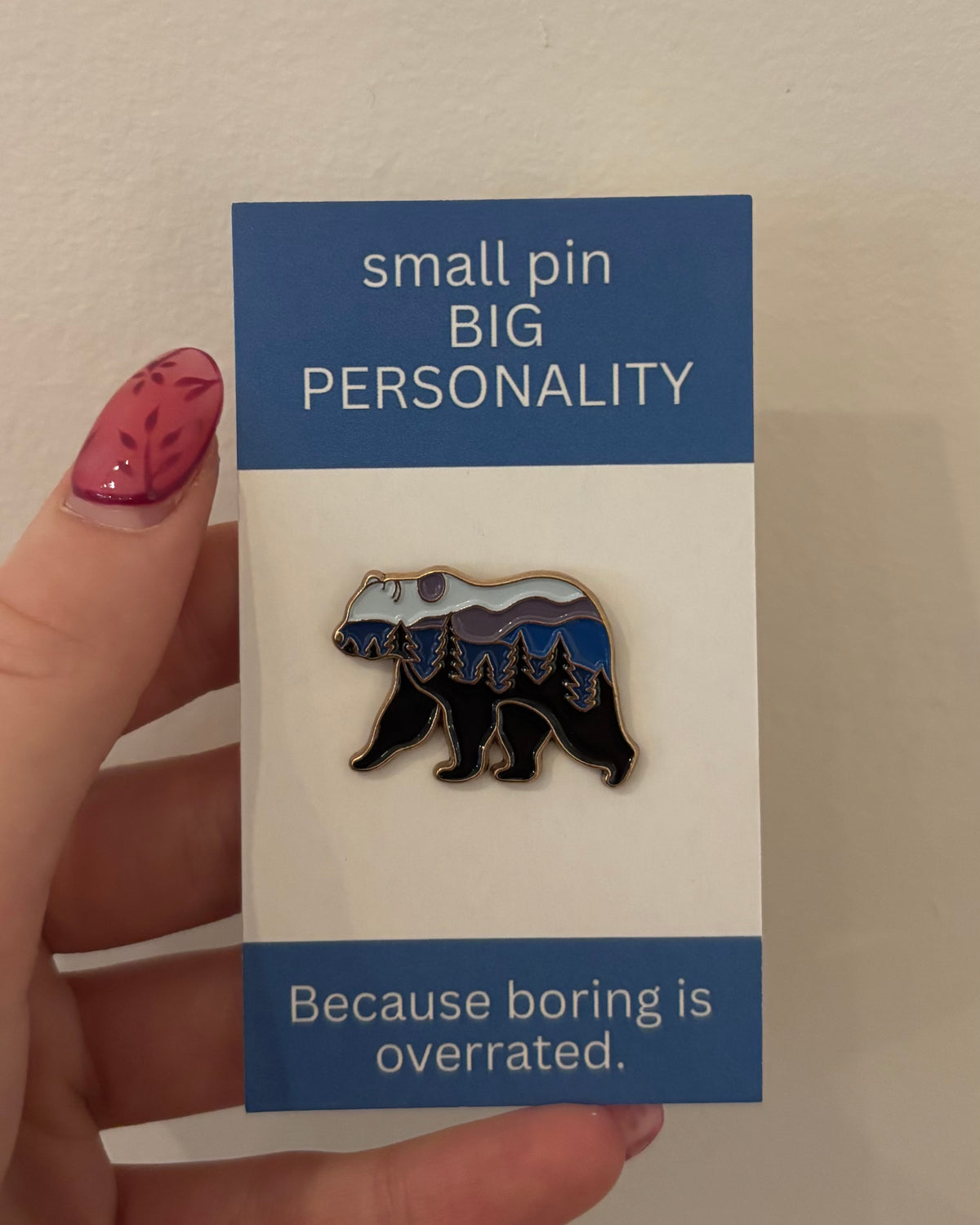 Bear + Mountain Enamel Pin