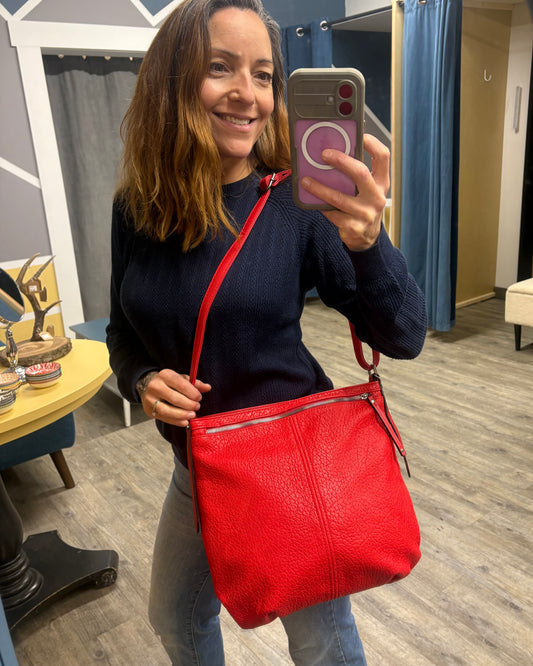Textured Hobo Crossbody Purse - 2 COLORS 🍁