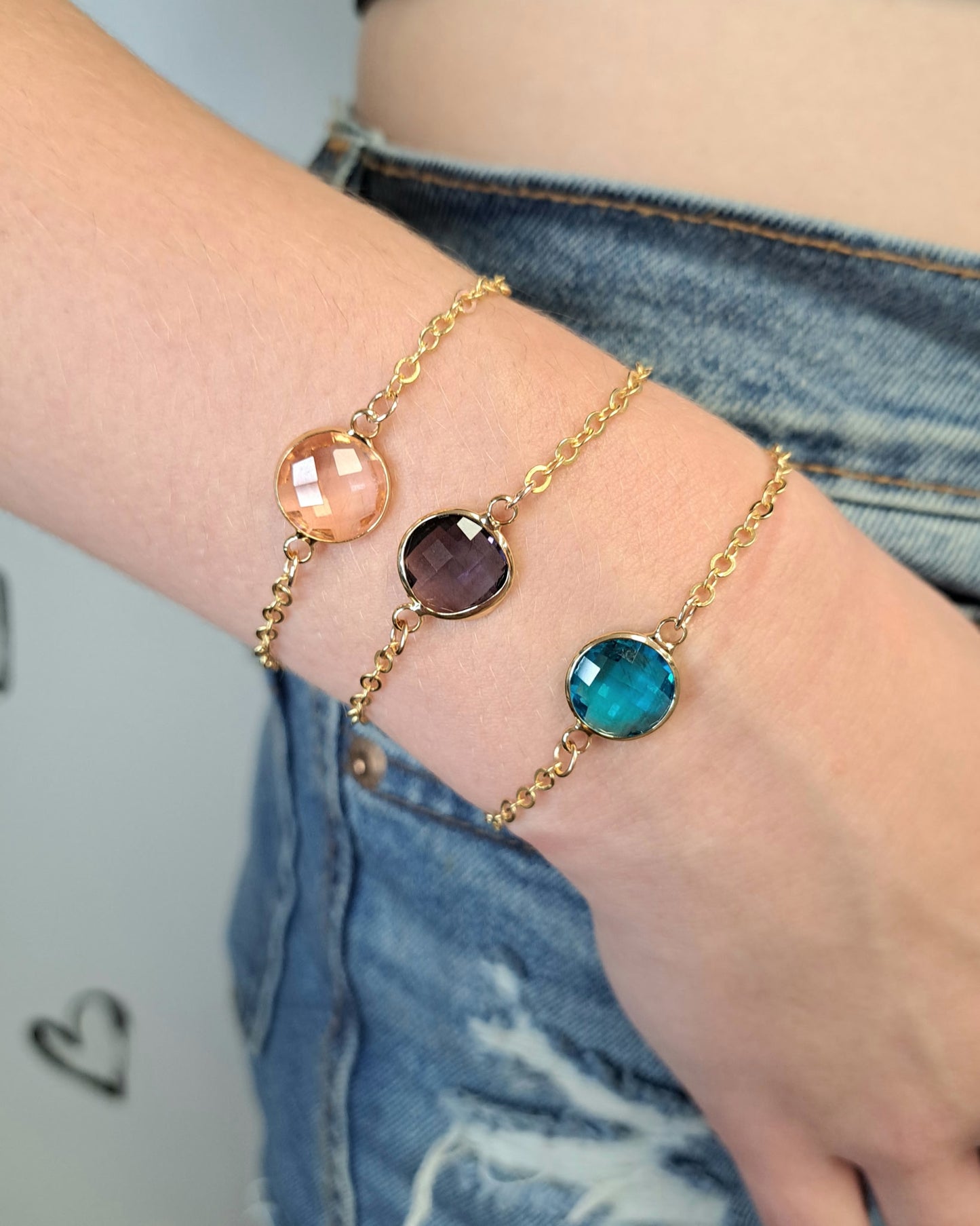 Gold Crystal Glide Bracelet