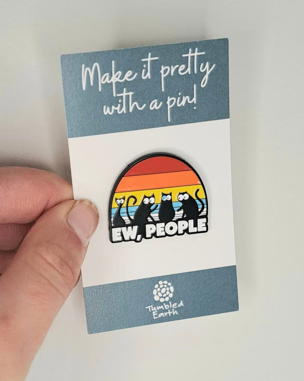 "Ew, People" Enamel Pin