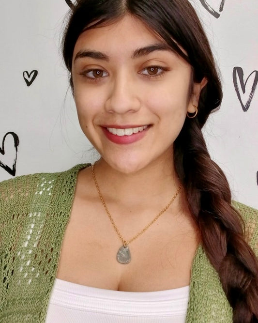 Canadian River Stone Gold Necklace