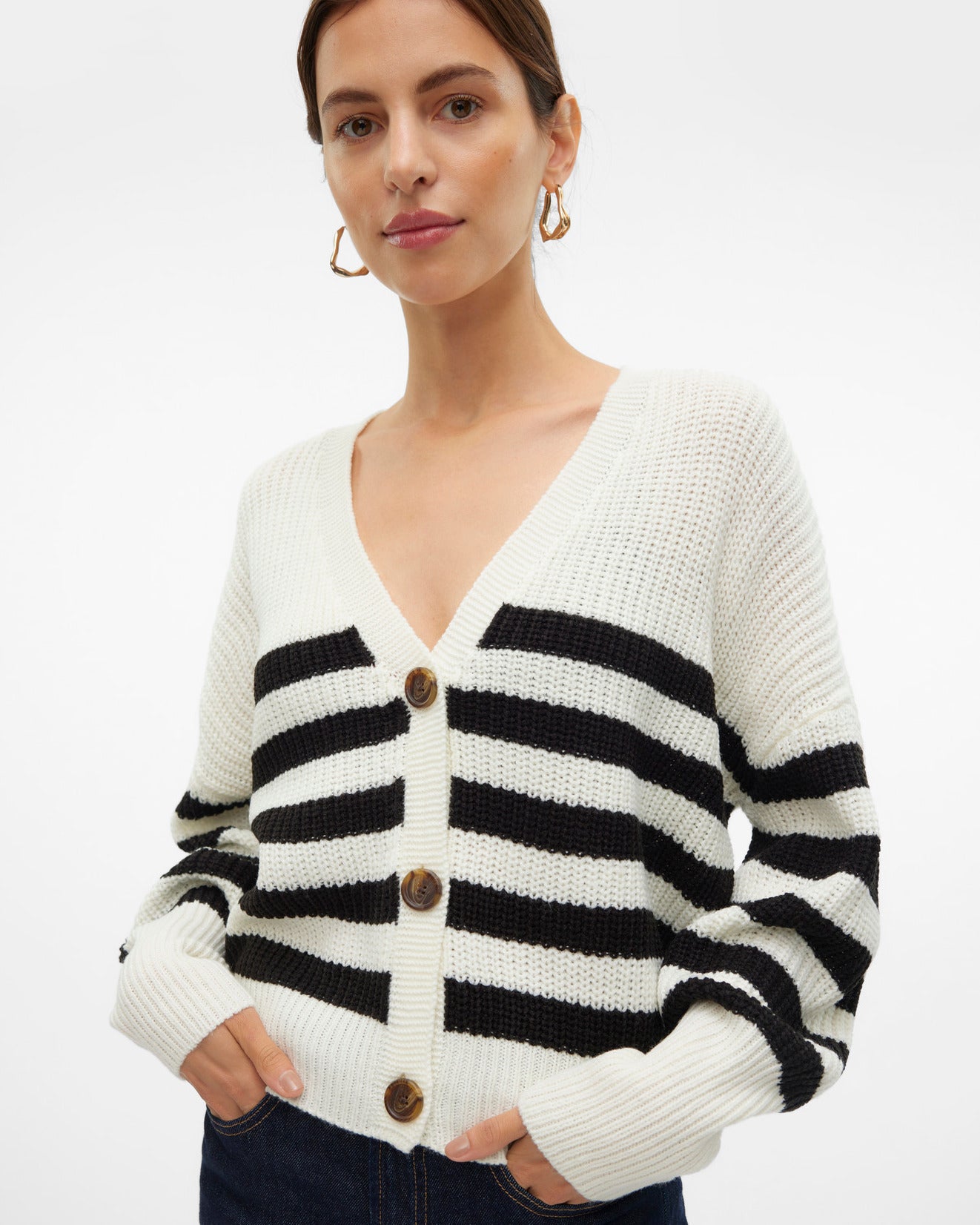 The Lea V-neck Short Cardigan - 2 COLORS