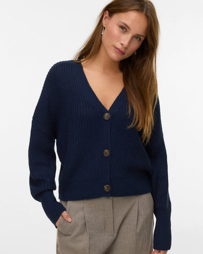 The Lea V-neck Short Cardigan - 2 COLORS