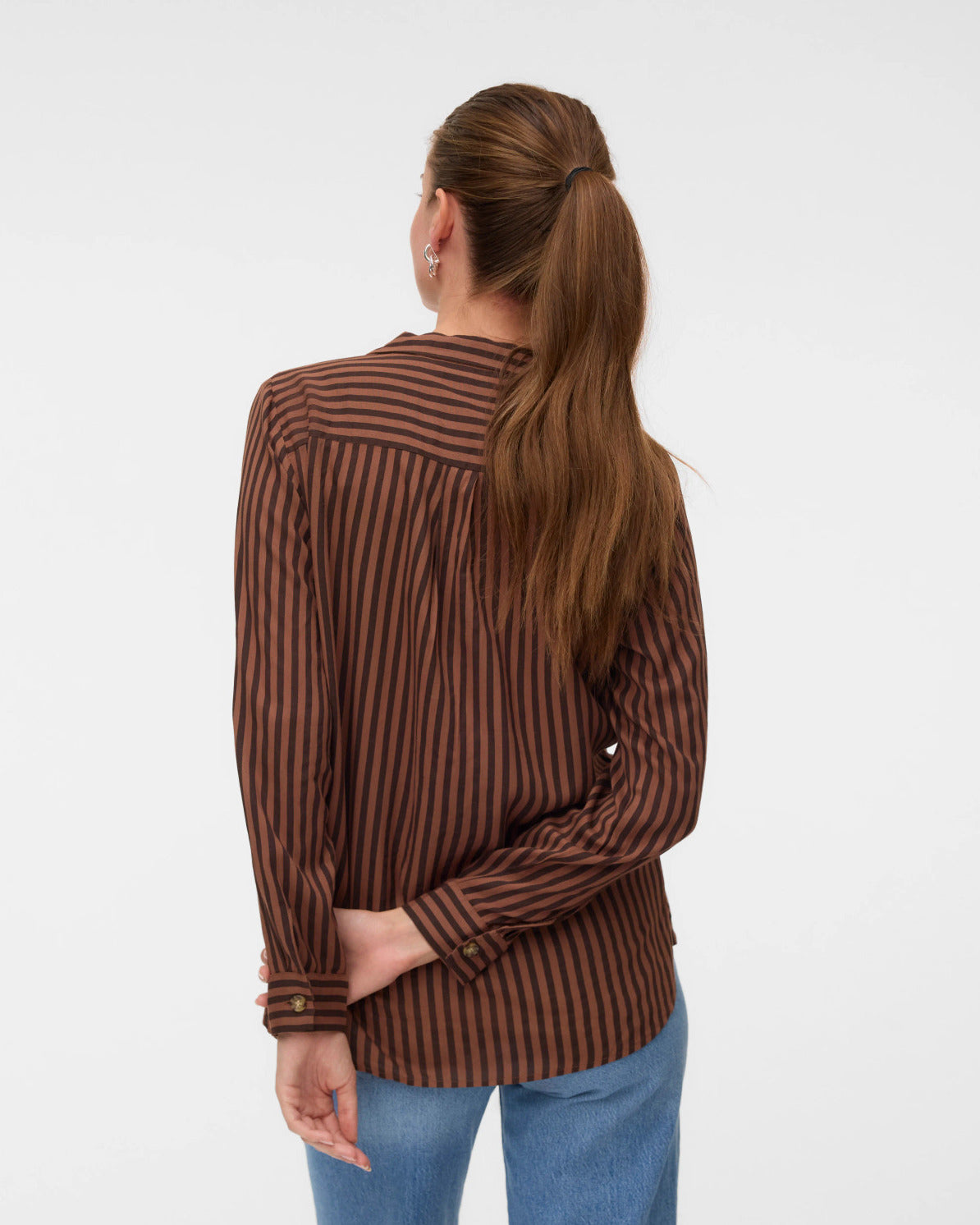 The Bumpy Striped Collared Blouse