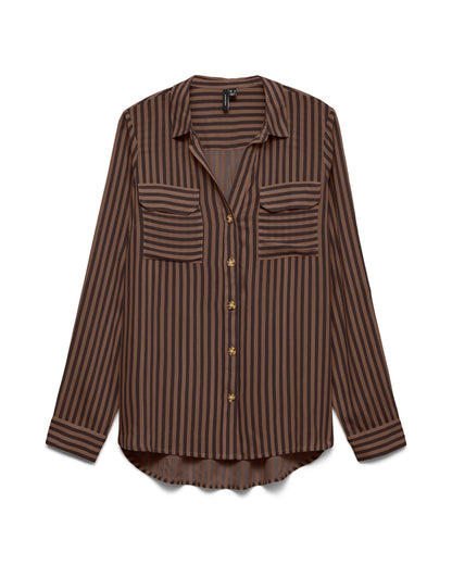The Bumpy Striped Collared Blouse