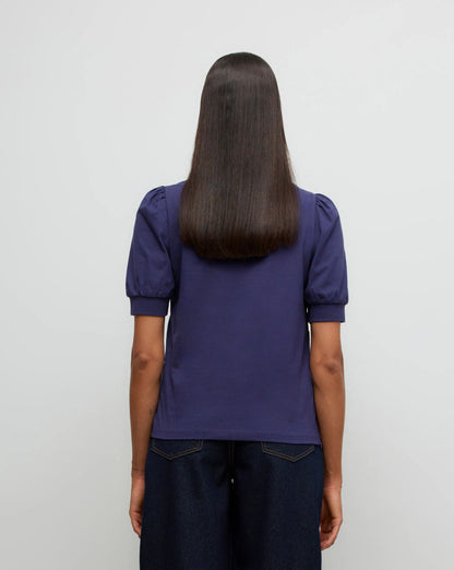 The Kerry Half Volume Sleeve Top: Eclipse