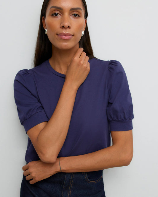 The Kerry Half Volume Sleeve Top: Eclipse