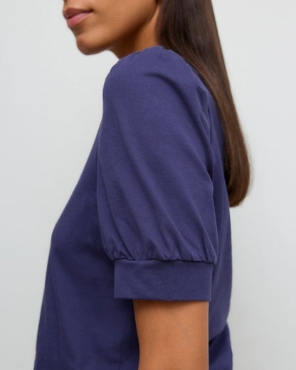 The Kerry Half Volume Sleeve Top: Eclipse