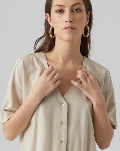 The Mymilo V-neck Button Blouse