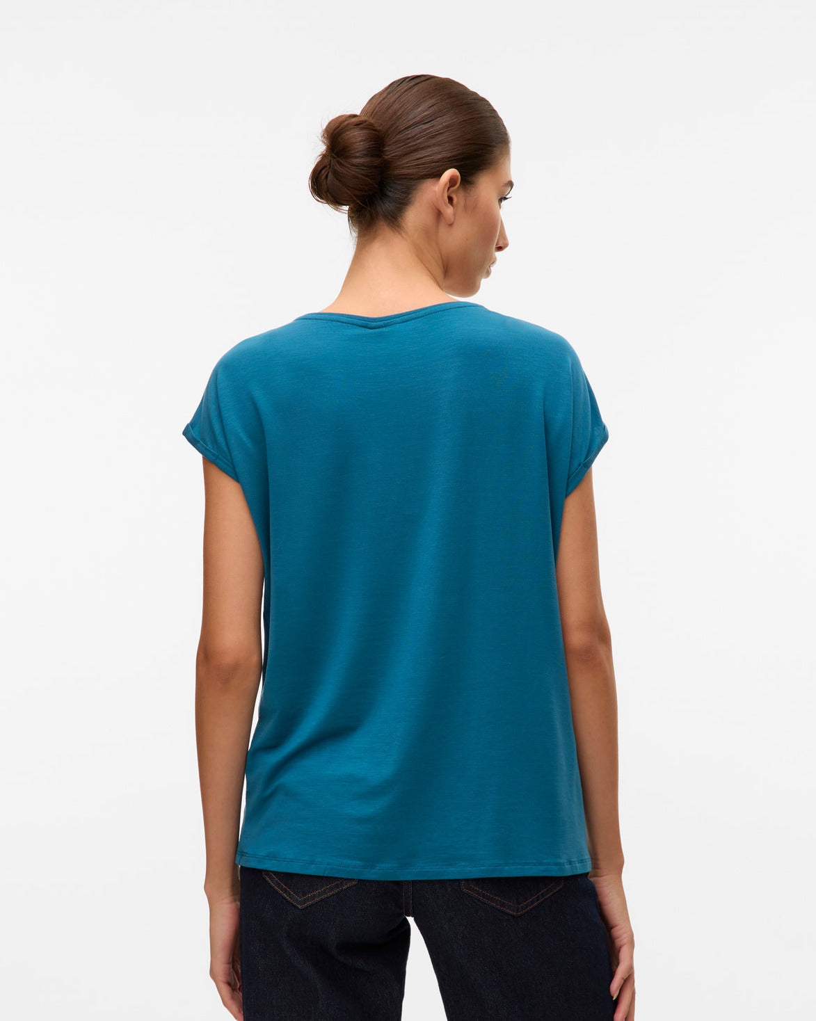 The Ava Plain Top: Moroccan Blue