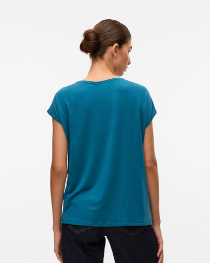 The Ava Plain Top: Moroccan Blue