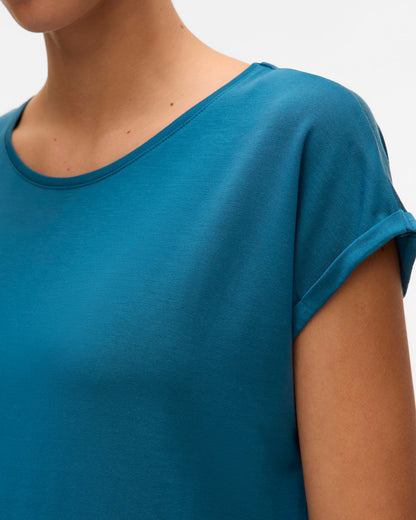 The Ava Plain Top: Moroccan Blue