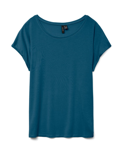 The Ava Plain Top: Moroccan Blue
