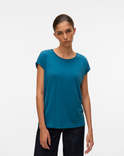 The Ava Plain Top: Moroccan Blue