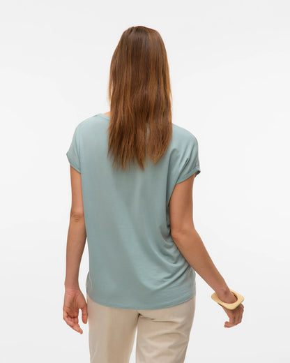 The Ava Plain Top: Gray Mist