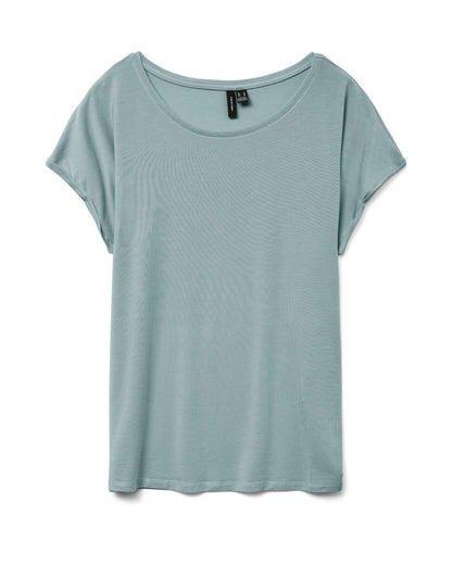 The Ava Plain Top: Gray Mist