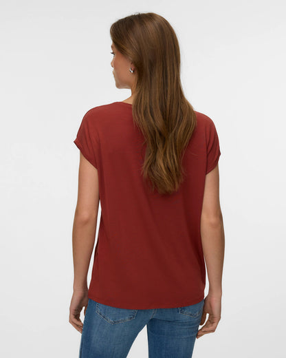 The Ava Plain Top: Burnt Henna
