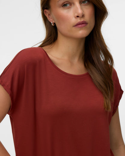 The Ava Plain Top: Burnt Henna