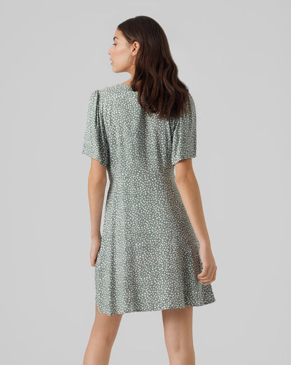 The Alba Polka-Dot Short Sleeve Dress