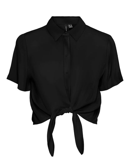 The Menny Tie Short Sleeve Blouse