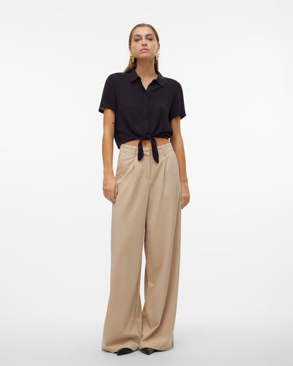 The Menny Tie Short Sleeve Blouse