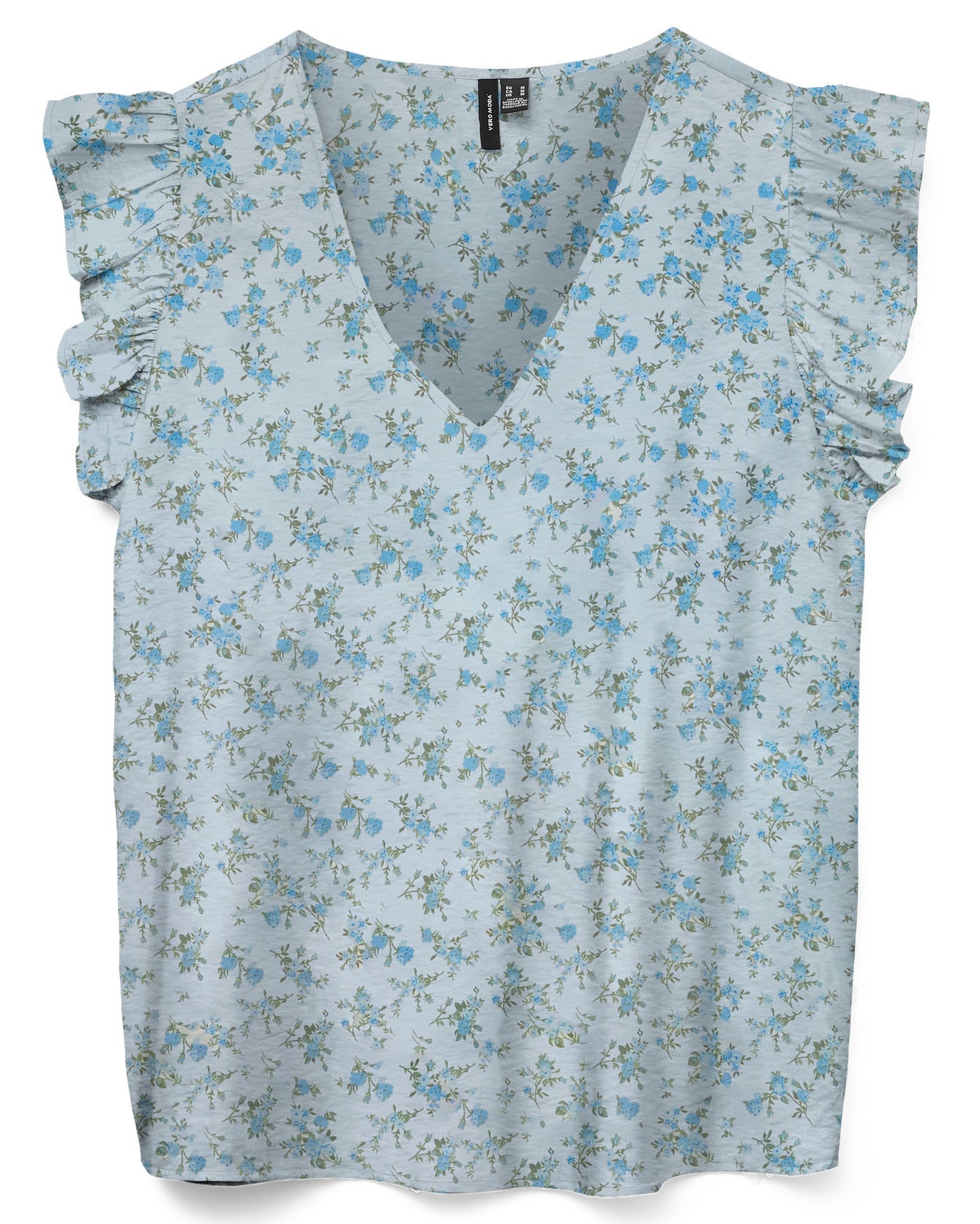 The Josie Ruffle Sleeve Floral Top: 2 COLORS