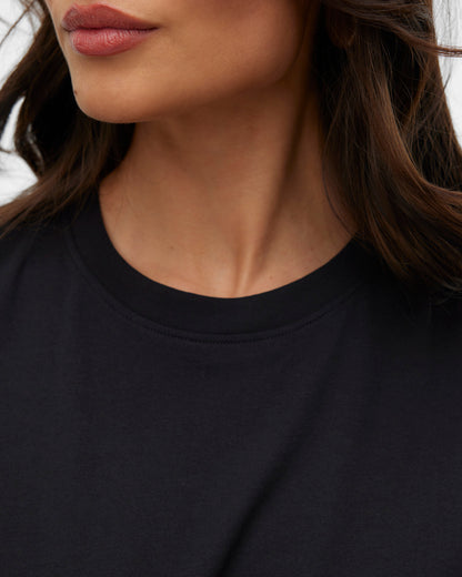 The Paulina Organic Cotton T-Shirt: Black