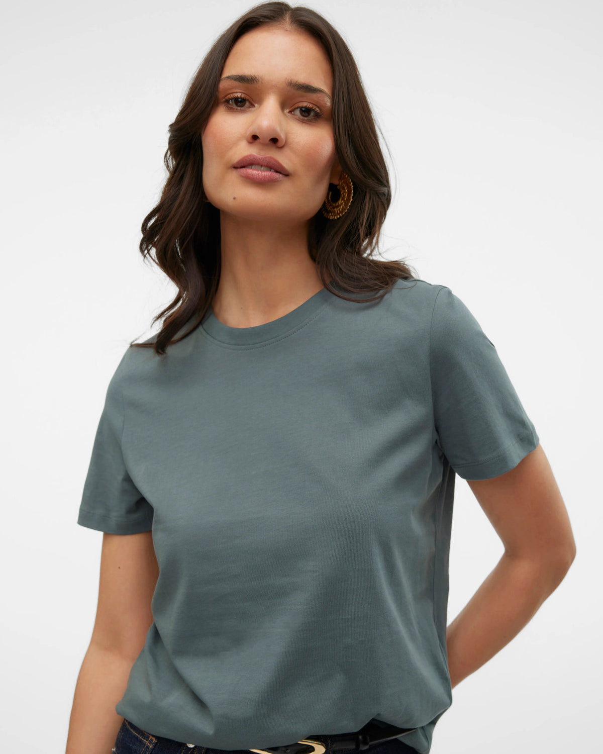 The Paulina Organic Cotton T-Shirt: Balsam Green
