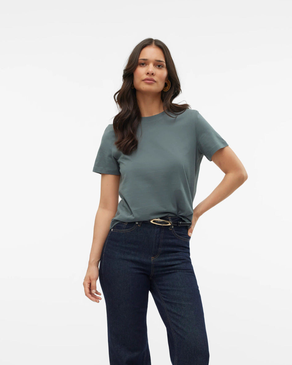 The Paulina Organic Cotton T-Shirt: Balsam Green