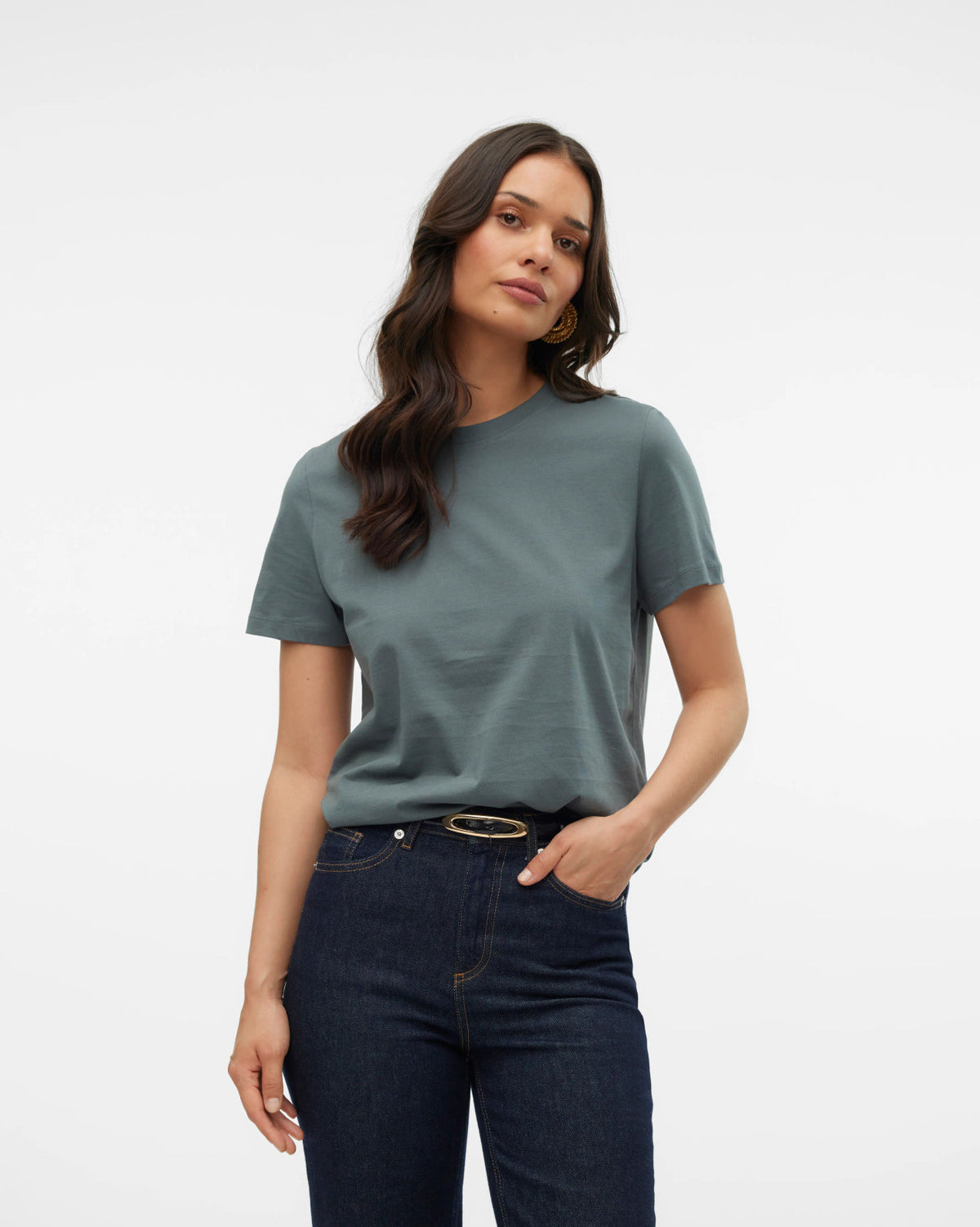 The Paulina Organic Cotton T-Shirt: Balsam Green