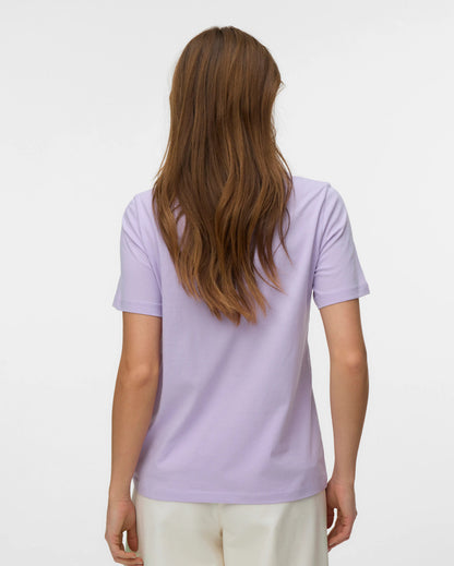 The Paulina Organic Cotton T-Shirt: Pastel Lilac