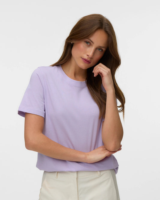The Paulina Organic Cotton T-Shirt: Pastel Lilac