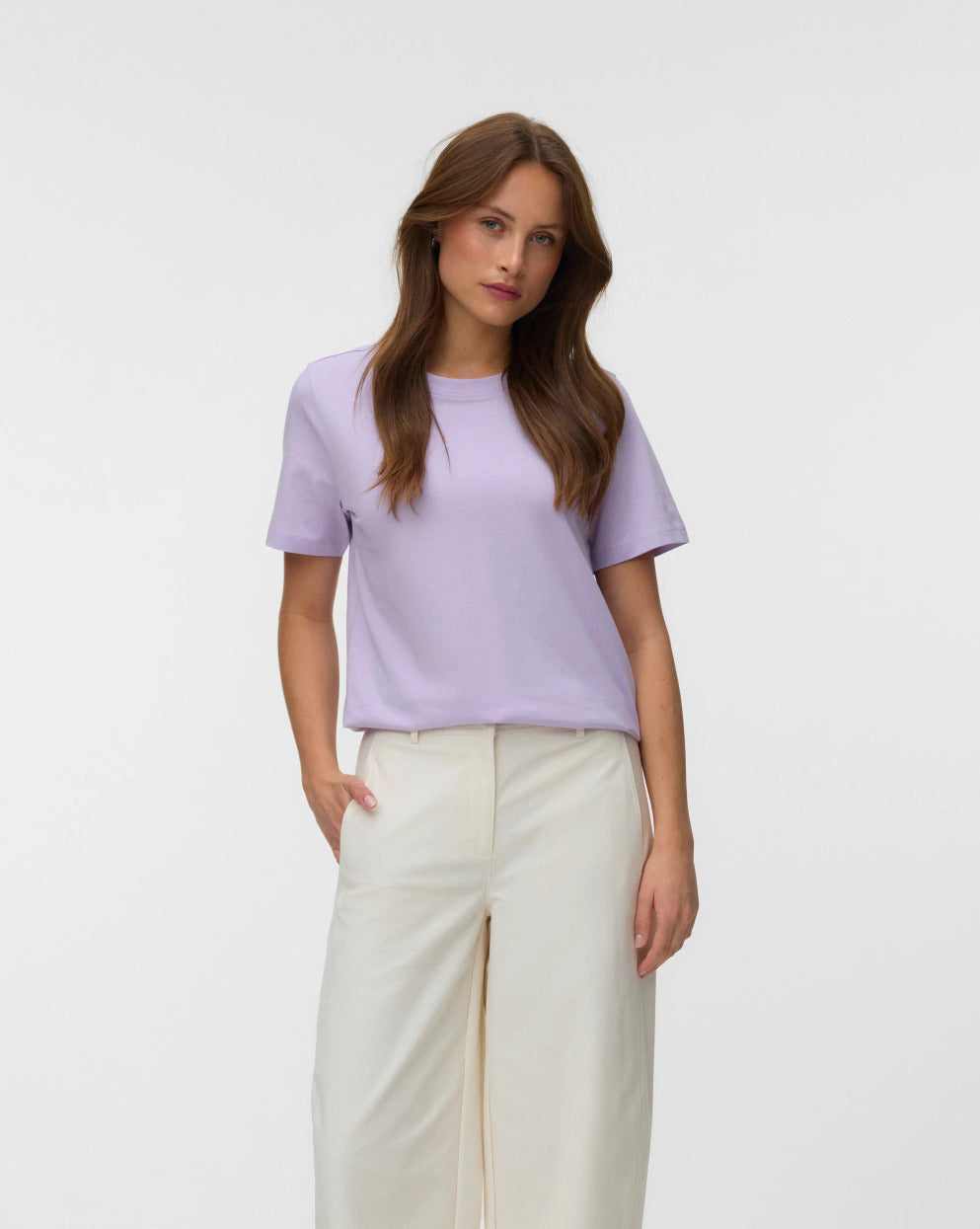 The Paulina Organic Cotton T-Shirt: Pastel Lilac