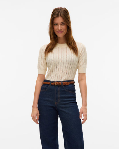 The Morena Half Sleeve Crew Neck Top