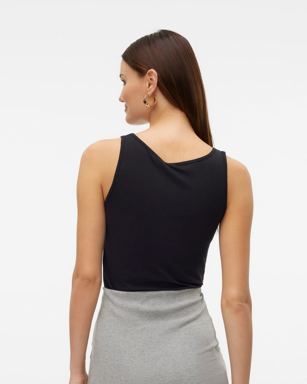 The Lulu Long Tank Top: white