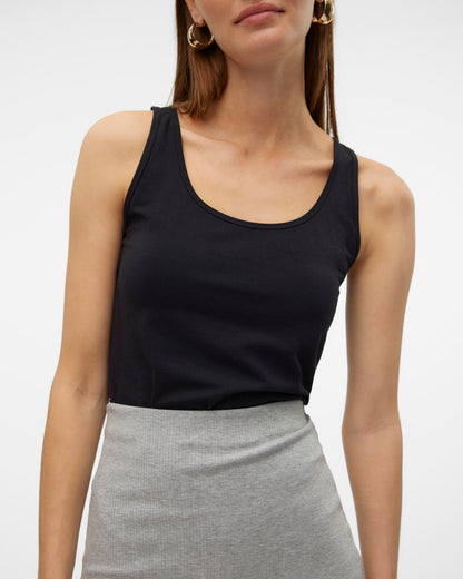 The Lulu Long Tank Top: white