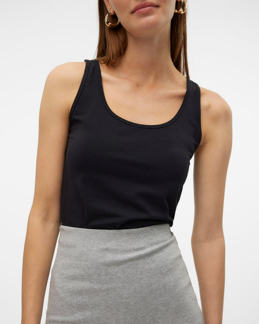 The Lulu Long Tank Top: white