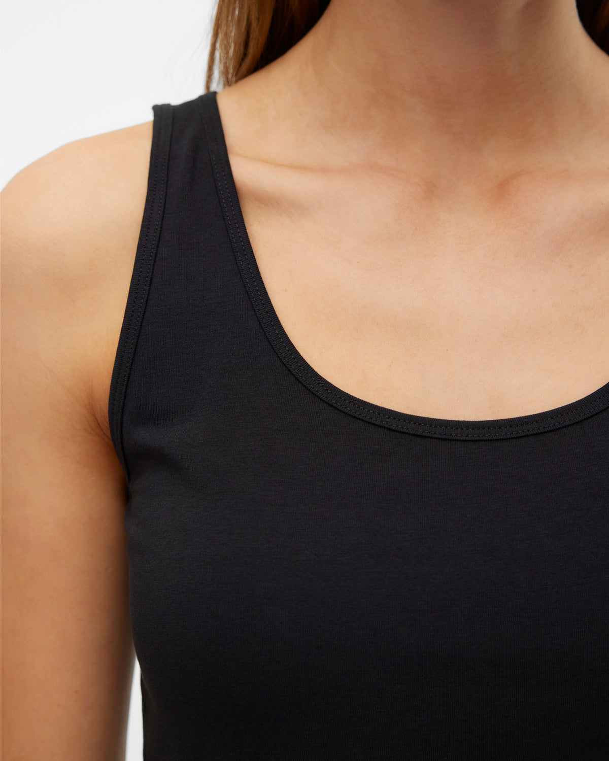 The Lulu Long Tank Top: white